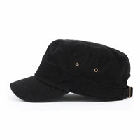 ililily Patterned Underbrim Herringbone Cadet Cap Vintage Military Army Hat