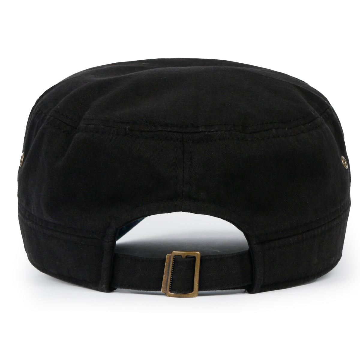 ililily Patterned Underbrim Herringbone Cadet Cap Vintage Military Army Hat
