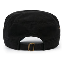 ililily Patterned Underbrim Herringbone Cadet Cap Vintage Military Army Hat
