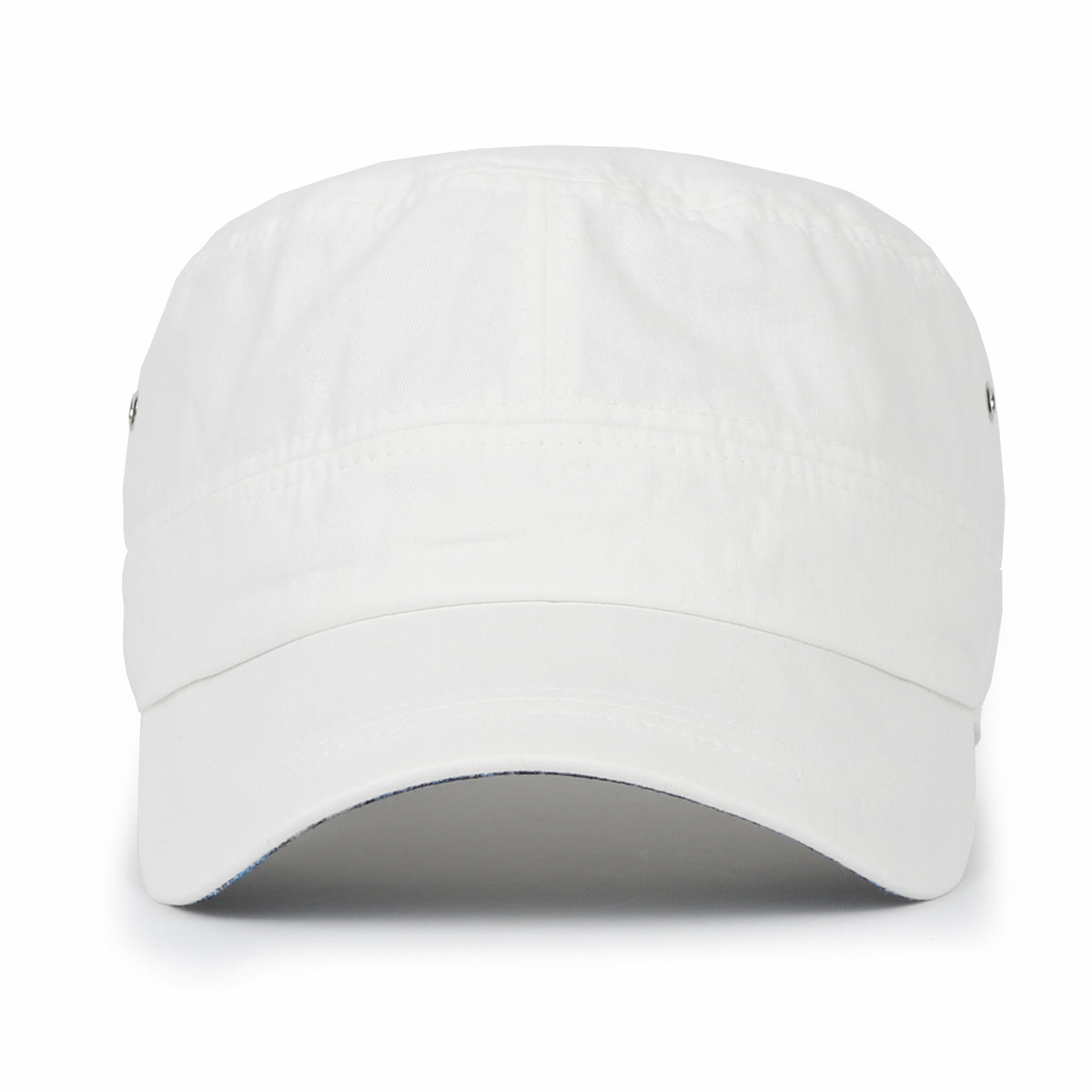 ililily Patterned Underbrim Herringbone Cadet Cap Vintage Military Army Hat
