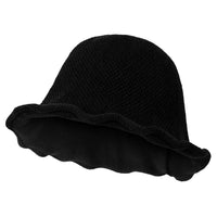 ililily Women Knitted Floppy Round Top Fedora Feminine Bucket Hat