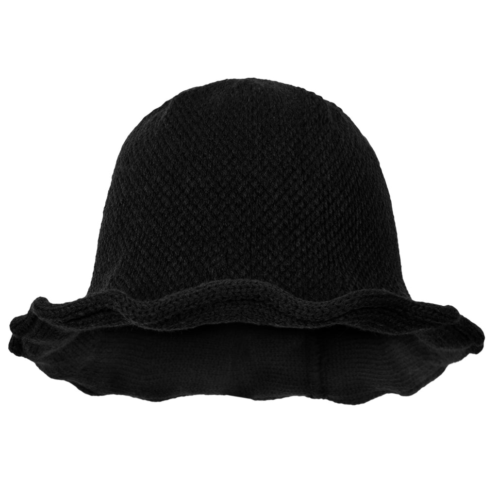 ililily Women Knitted Floppy Round Top Fedora Feminine Bucket Hat