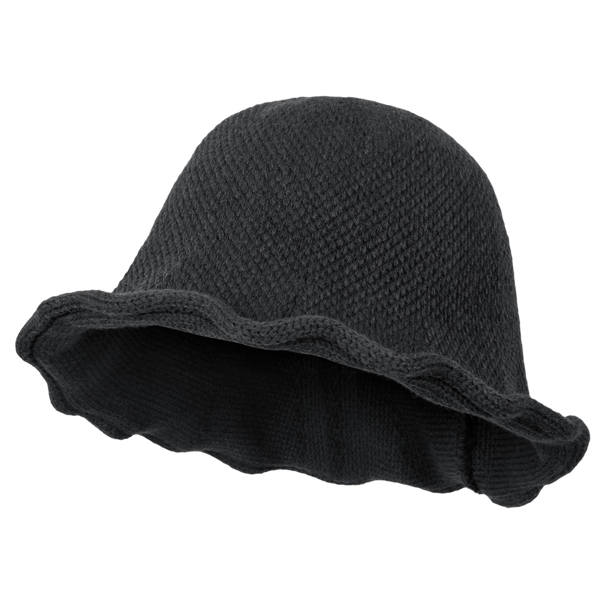 ililily Women Knitted Floppy Round Top Fedora Feminine Bucket Hat