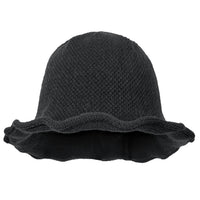ililily Women Knitted Floppy Round Top Fedora Feminine Bucket Hat