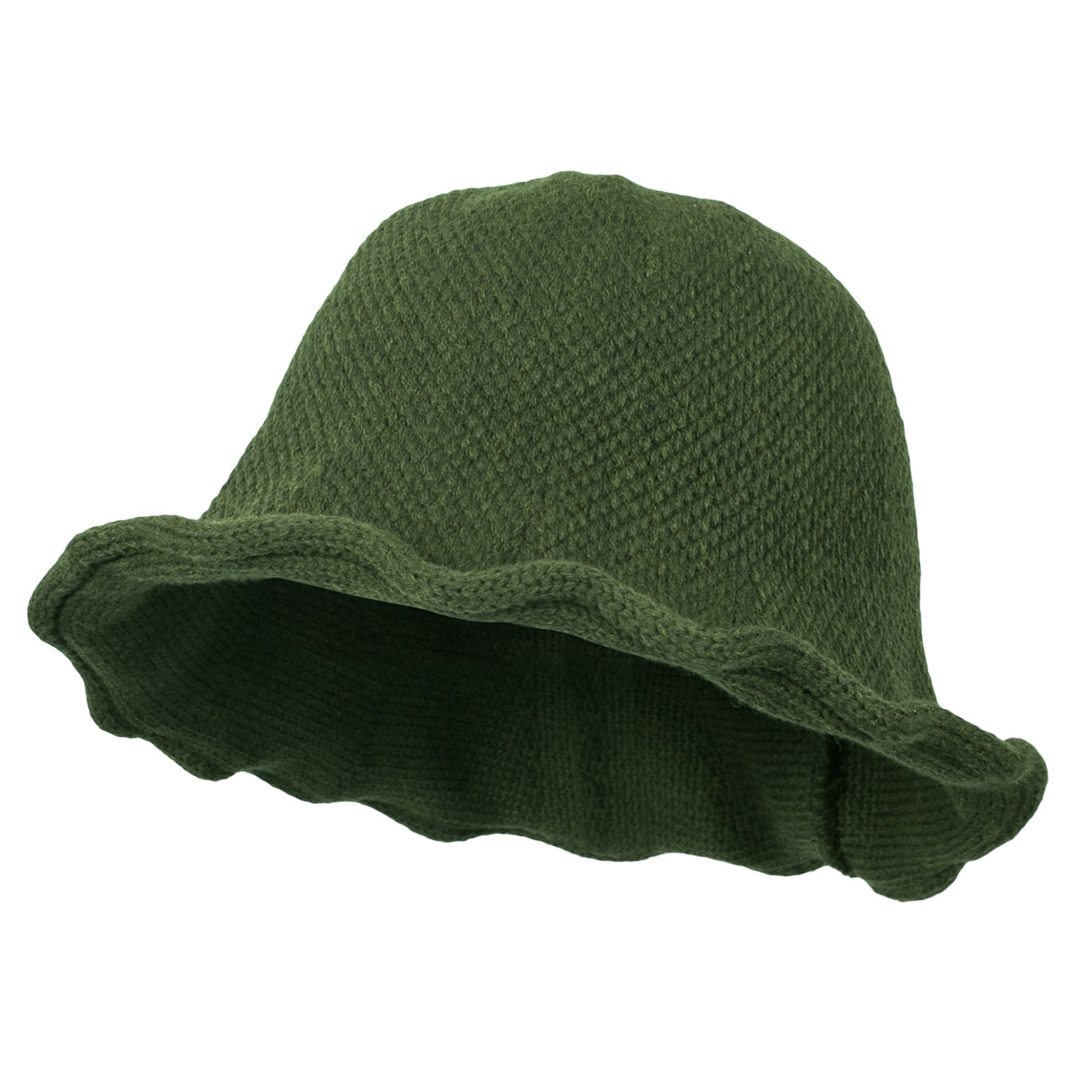 ililily Women Knitted Floppy Round Top Fedora Feminine Bucket Hat