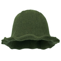 ililily Women Knitted Floppy Round Top Fedora Feminine Bucket Hat