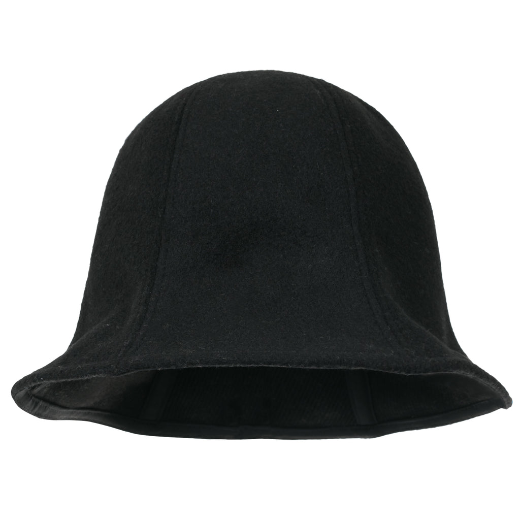 ililily Wool-Blend Solid Color Floppy Round Top Fedora Soft Bucket Hat