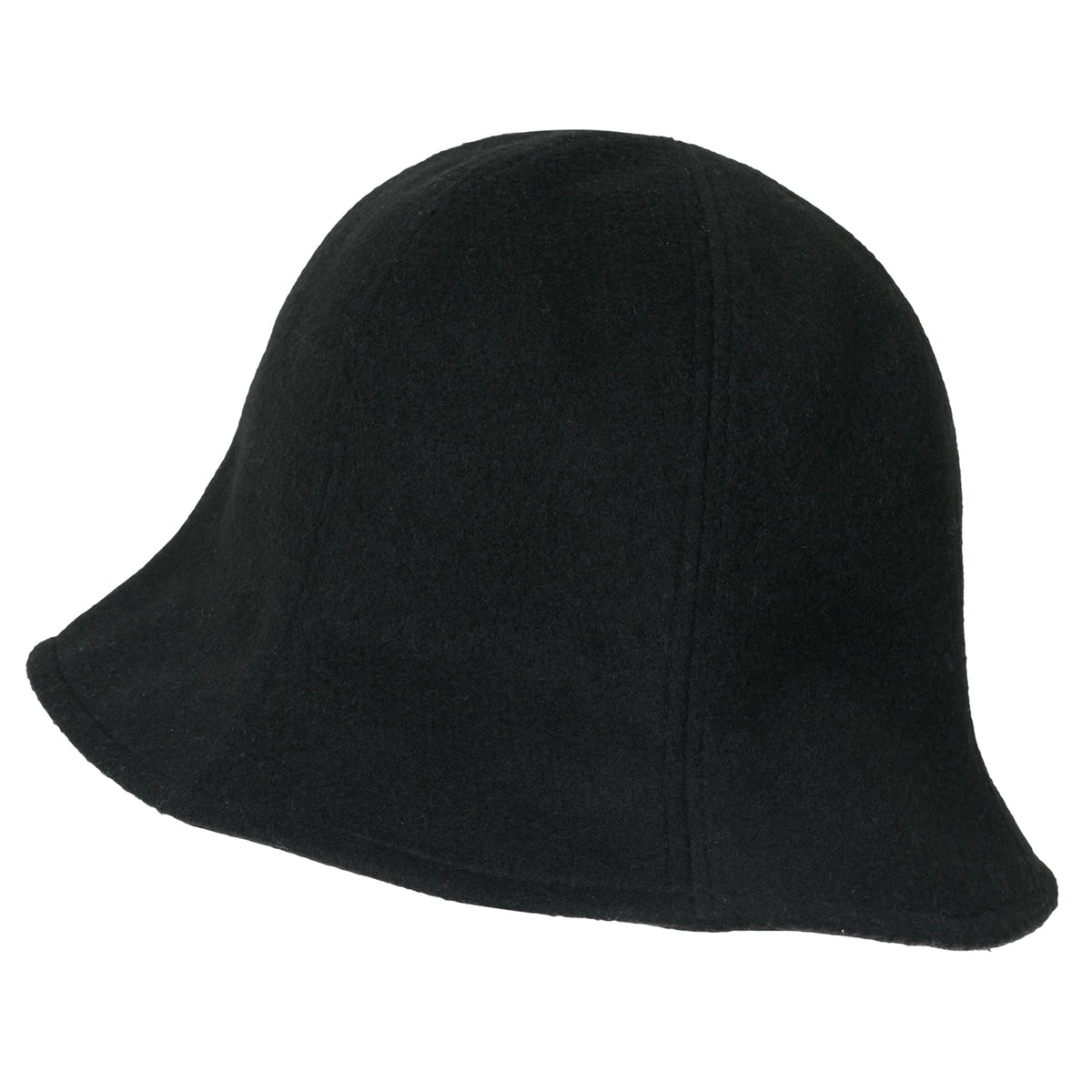 ililily Wool-Blend Solid Color Floppy Round Top Fedora Soft Bucket Hat