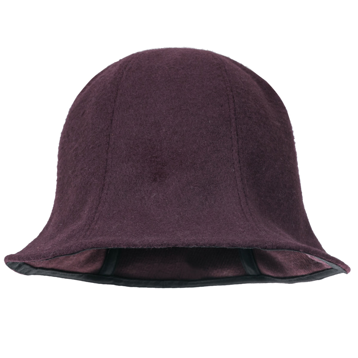 ililily Wool-Blend Solid Color Floppy Round Top Fedora Soft Bucket Hat