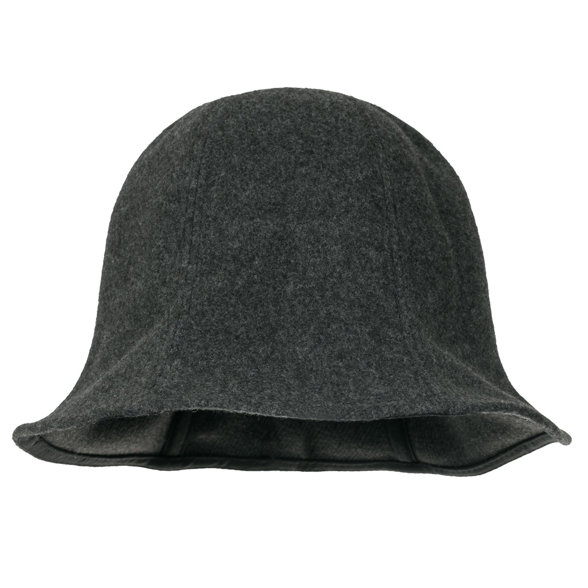ililily Wool-Blend Solid Color Floppy Round Top Fedora Soft Bucket Hat