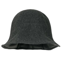 ililily Wool-Blend Solid Color Floppy Round Top Fedora Soft Bucket Hat