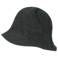 ililily Wool-Blend Solid Color Floppy Round Top Fedora Soft Bucket Hat