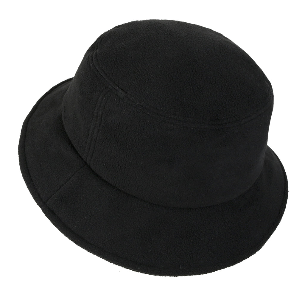 ililily Color Fleece Flat Top Fedora Warm Winter Bucket Hat
