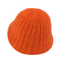 ililily Crochet Knitted Angora Blended Fedora Color Winter Bucket Hat