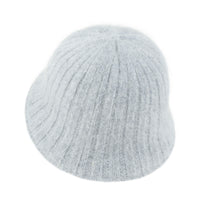 ililily Crochet Knitted Angora Blended Fedora Color Winter Bucket Hat