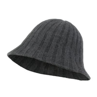 ililily Crochet Knitted Angora Blended Fedora Color Winter Bucket Hat