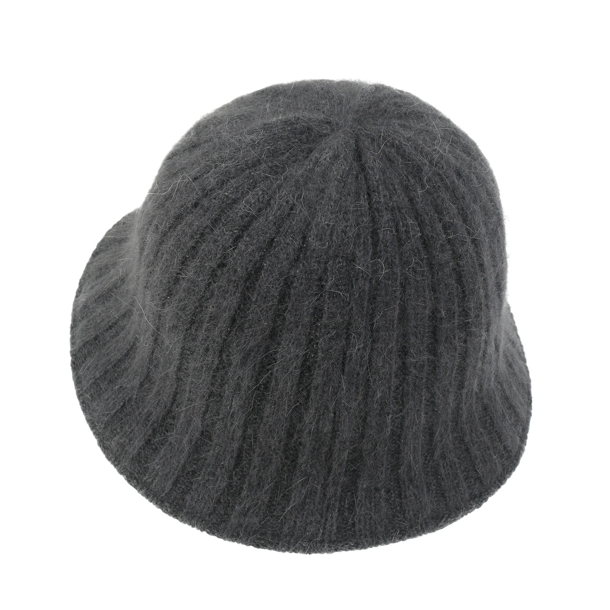 ililily Crochet Knitted Angora Blended Fedora Color Winter Bucket Hat
