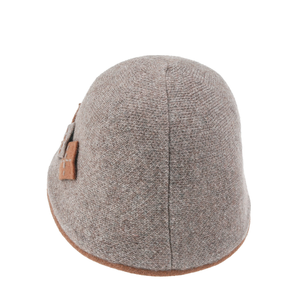 ililily Diamond Shape Knitted Wool Blended Bucket Hat Foldable Winter Bowler Hat