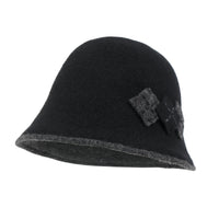 ililily Diamond Shape Knitted Wool Blended Bucket Hat Foldable Winter Bowler Hat