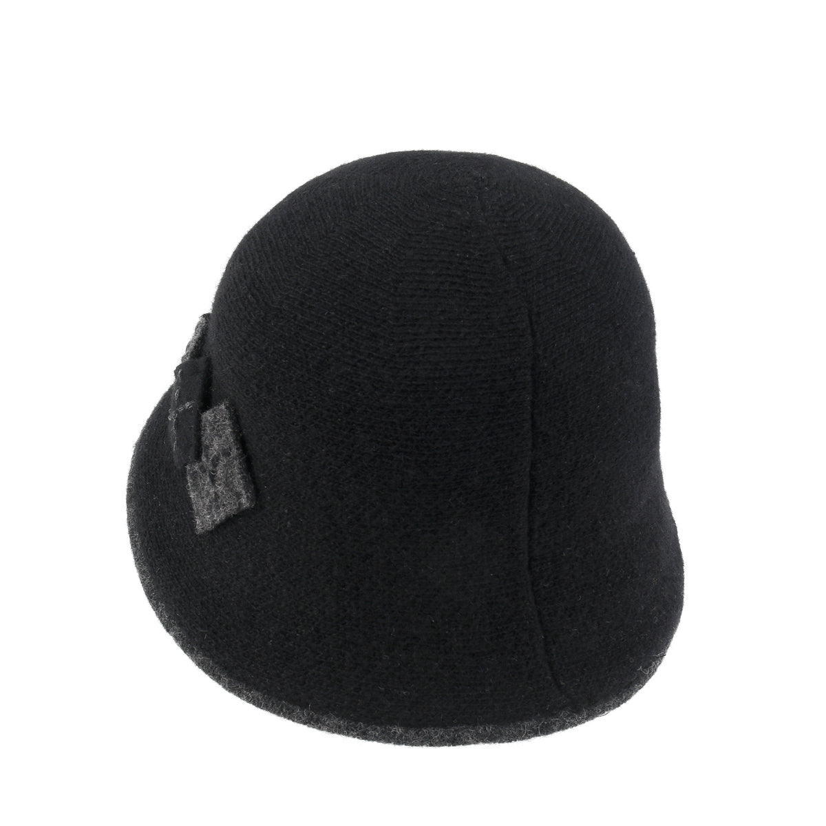 ililily Diamond Shape Knitted Wool Blended Bucket Hat Foldable Winter Bowler Hat