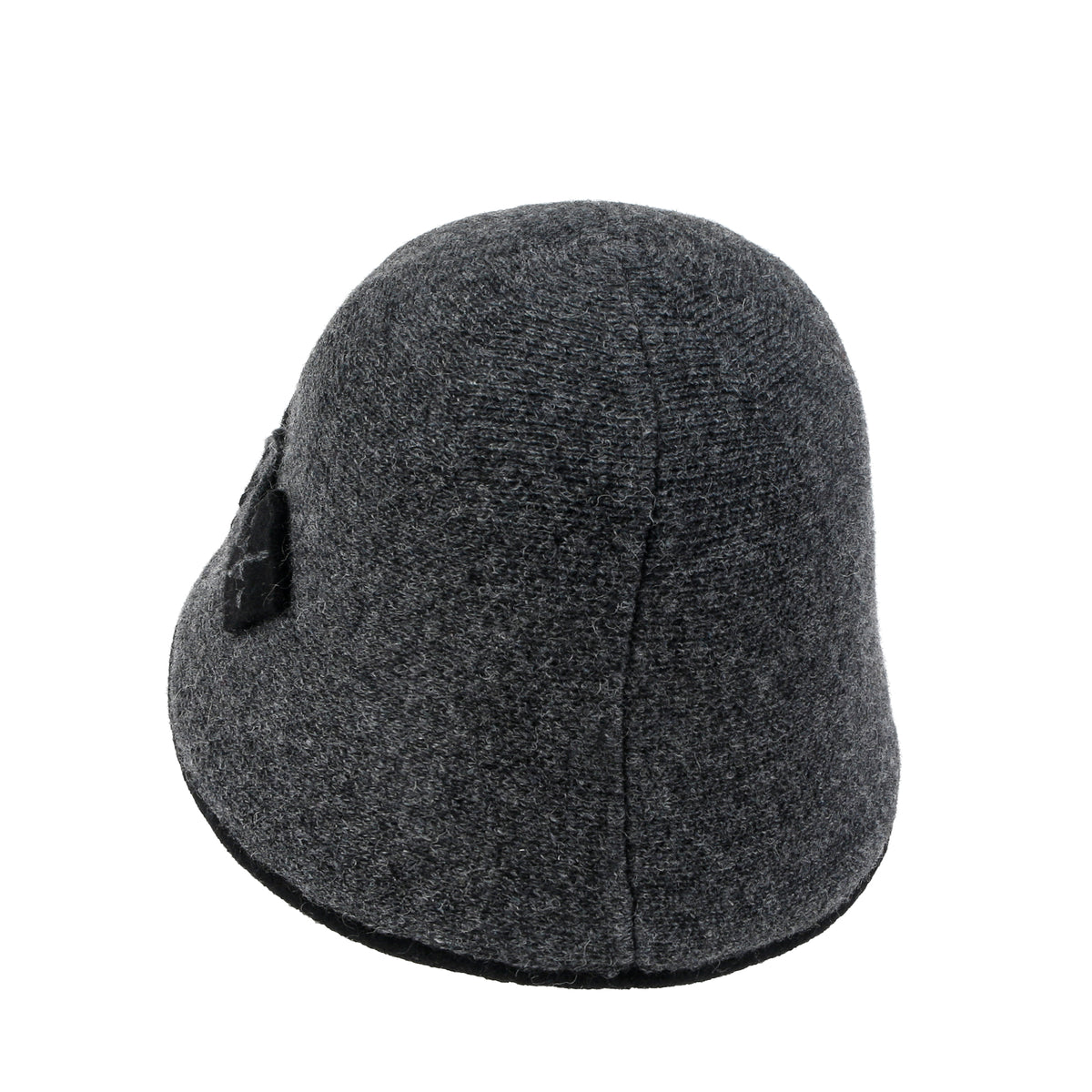 ililily Diamond Shape Knitted Wool Blended Bucket Hat Foldable Winter Bowler Hat