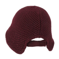 ililily Crochet Asymmetrical Brim Wool Blended Bucket Hook And Loop Winter Hat