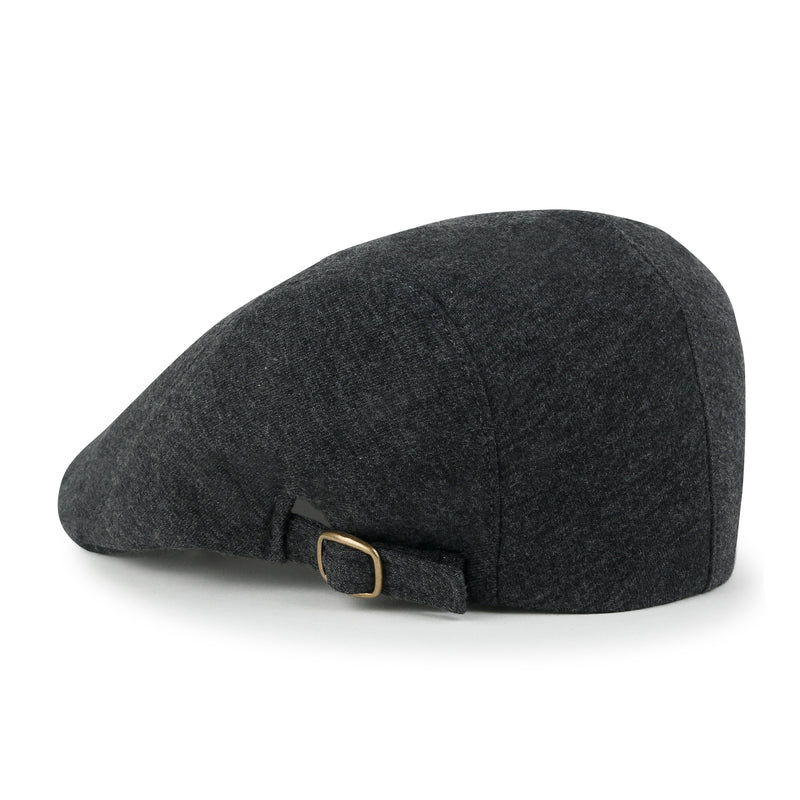 ililily Soft Cotton Jersey Newsboy Flat Cap Ivy Side Strap Driver Hunting Hat