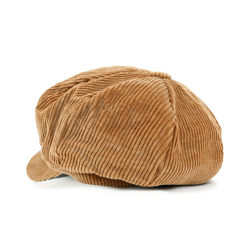 ililily Washed Cotton Newsboy Cabbie Cap Corduroy Duck Bill Flat Hunting Hat