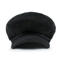 ililily Washed Cotton Newsboy Cabbie Cap Corduroy Duck Bill Flat Hunting Hat