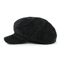 ililily Washed Cotton Newsboy Cabbie Cap Corduroy Duck Bill Flat Hunting Hat
