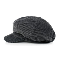 ililily Washed Cotton Newsboy Cabbie Cap Corduroy Duck Bill Flat Hunting Hat