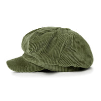 ililily Washed Cotton Newsboy Cabbie Cap Corduroy Duck Bill Flat Hunting Hat