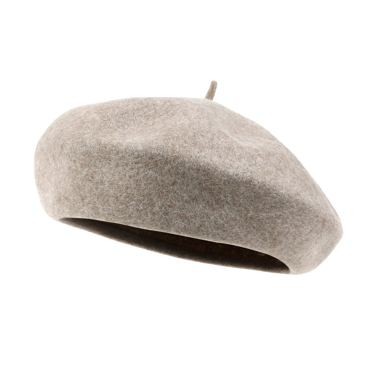 ililily Solid Color Wool Blended French Beret Artist Flat Warm Winter Hat