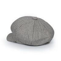 ililily Washed Cotton Newsboy Cabbie Cap Herringbone Duck Bill Flat Hunting Hat
