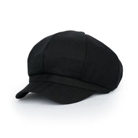 ililily Washed Cotton Newsboy Cabbie Cap Herringbone Duck Bill Flat Hunting Hat