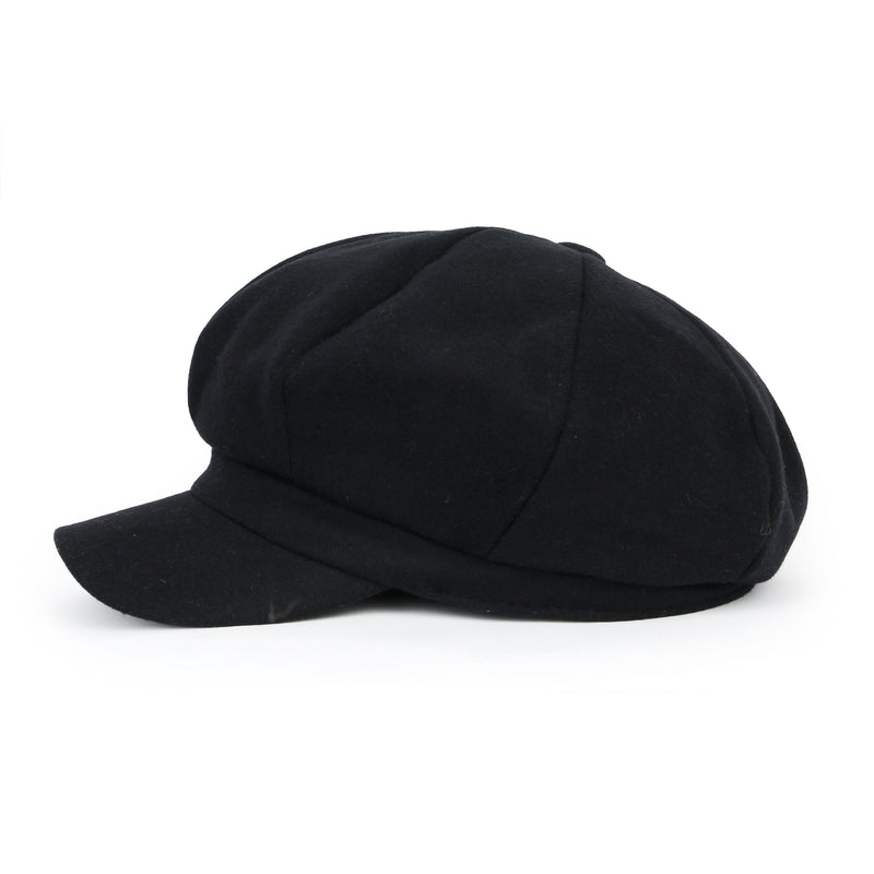 ililily Wool Blend Newsboy Cabbie Cap Baker Boy Ivy Duck Bill Flat Hunting Hat