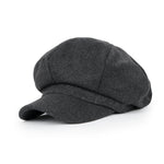 ililily Wool Blend Newsboy Cabbie Cap Baker Boy Ivy Duck Bill Flat Hunting Hat