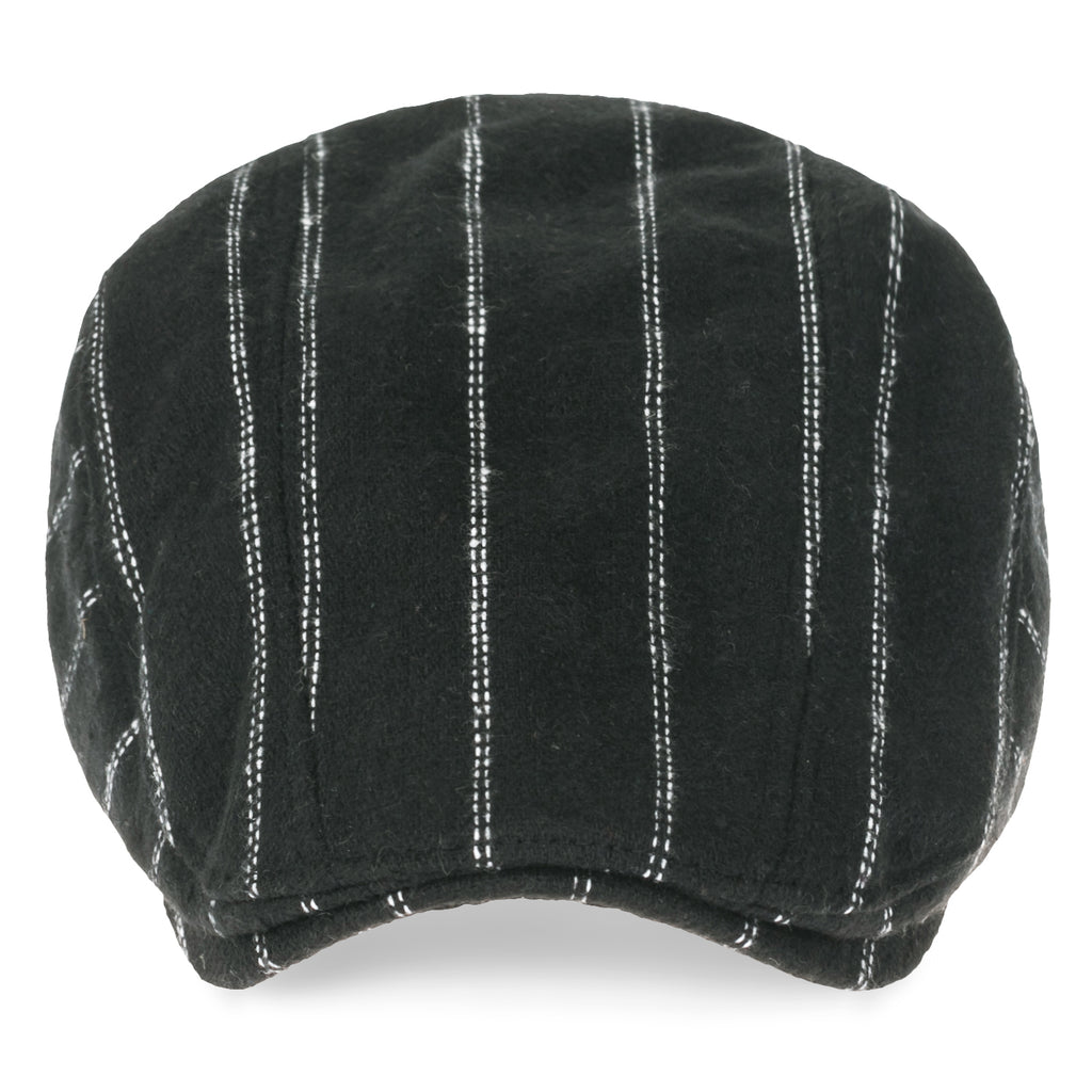 ililily Wool-Blend Fitted Gatsby Newsboy Hat Stripe Cabbie Hunting Flat Cap