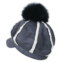 ililily 8-Pannel Solid Color Newsboy Cabbie Cap Suede Duck Bill Flat Hunting Hat