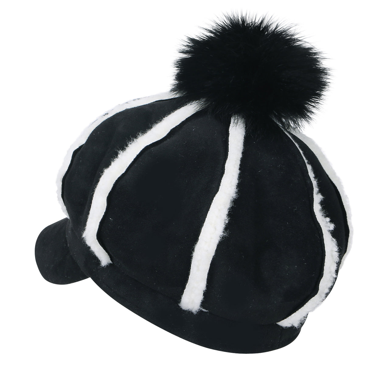 ililily 8-Pannel Solid Color Newsboy Cabbie Cap Suede Duck Bill Flat Hunting Hat