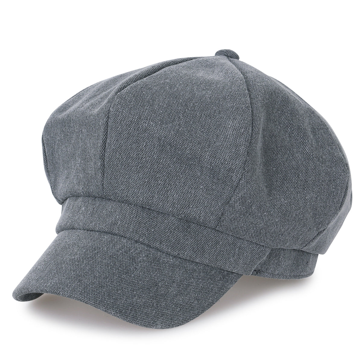 ililily 8-Panel Solid Color Newsboy Cabbie Cap Duck Bill Flat Hunting Hat