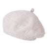 ililily Solid Color Angora French Beret Furry Artist Flat Winter Hat