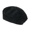 ililily Solid Color Angora French Beret Furry Artist Flat Winter Hat