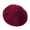 ililily Solid Color Angora French Beret Furry Artist Flat Winter Hat