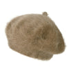 ililily Solid Color Angora French Beret Furry Artist Flat Winter Hat