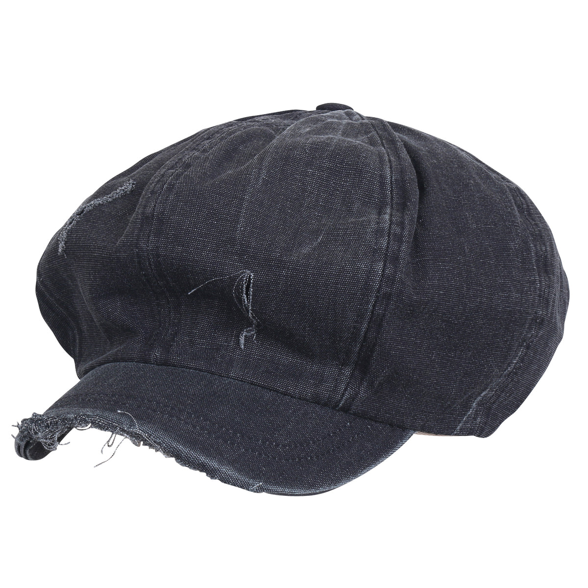 ililily 8-Panel Vintage Distressed Cotton Newsboy Cabbie Flat Hunting Hat