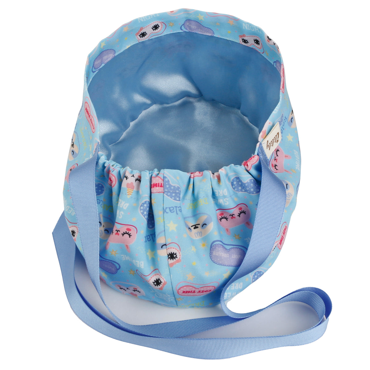 ililily Satin Lined Cute Scrub Cap with Ponytail Ribbon