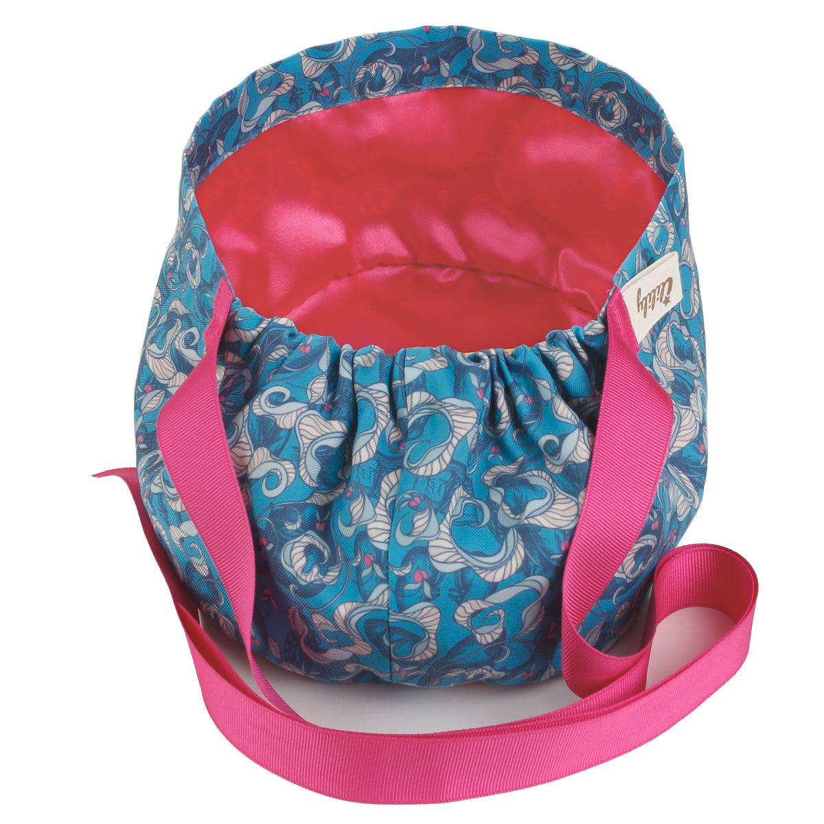 ililily Satin Lined Cute Scrub Cap with Ponytail Ribbon