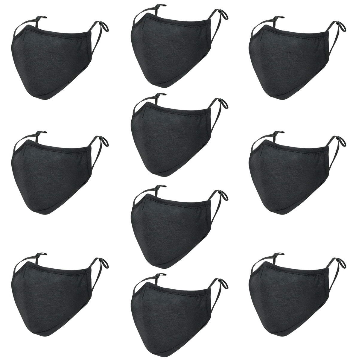 ililily Black Cotton Washable Nose Wired Face Mask Filter Pocket Wide Cover With Filter