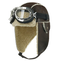 ililily Aviator Hat Winter Snowboard Fur Ear Flaps Trooper Trapper Pilot Goggles
